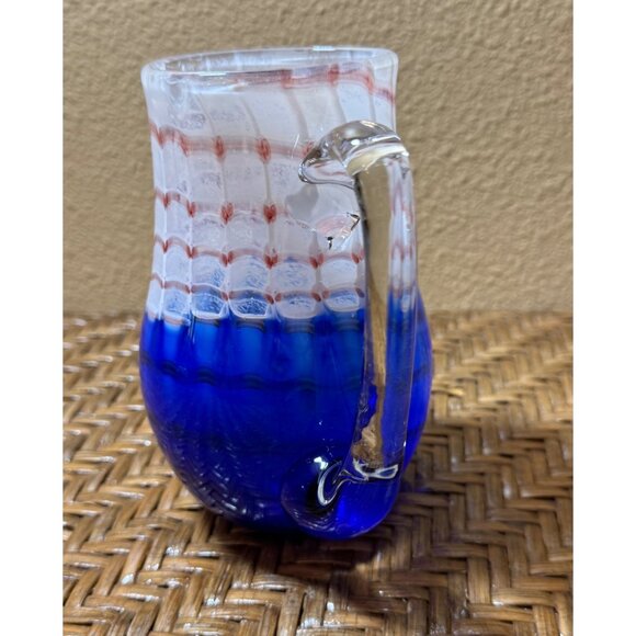 Art Glass Handcrafted Glass Pitcher By Josh Klein 2021 Artist Signed - Picture 3 of 7